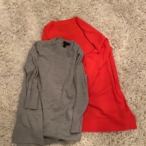 Bundle 2 light sweaters from J. Crew; 3/4 sleeve